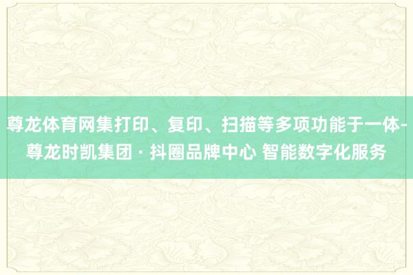 尊龙体育网集打印、复印、扫描等多项功能于一体-尊龙时凯集团 · 抖圈品牌中心 智能数字化服务